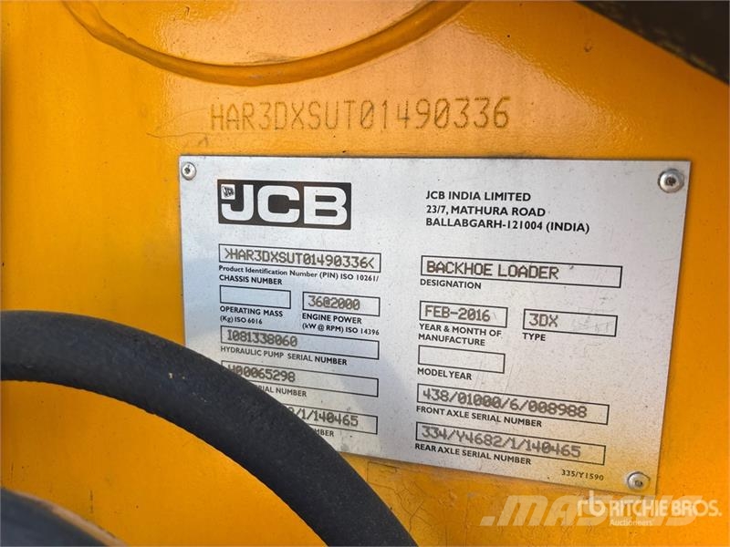 JCB 3DX لوادر ذات جرافات عكسية