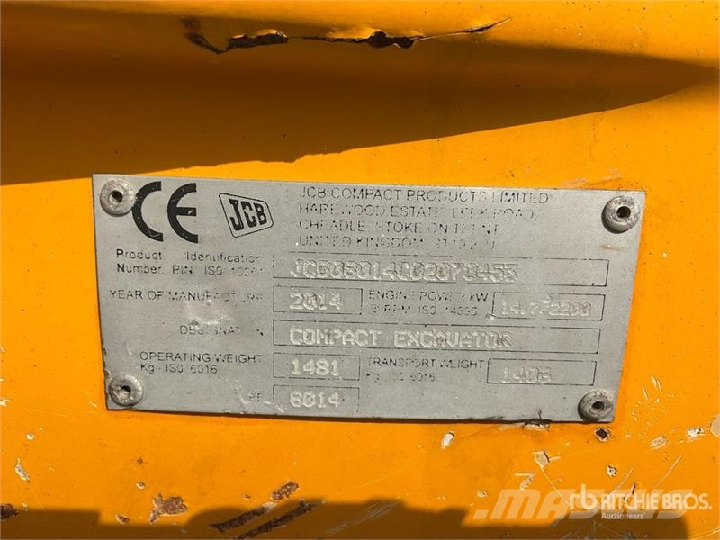 JCB 8014 CTS Mini Excavator Miniekskavaatorid < 7 t