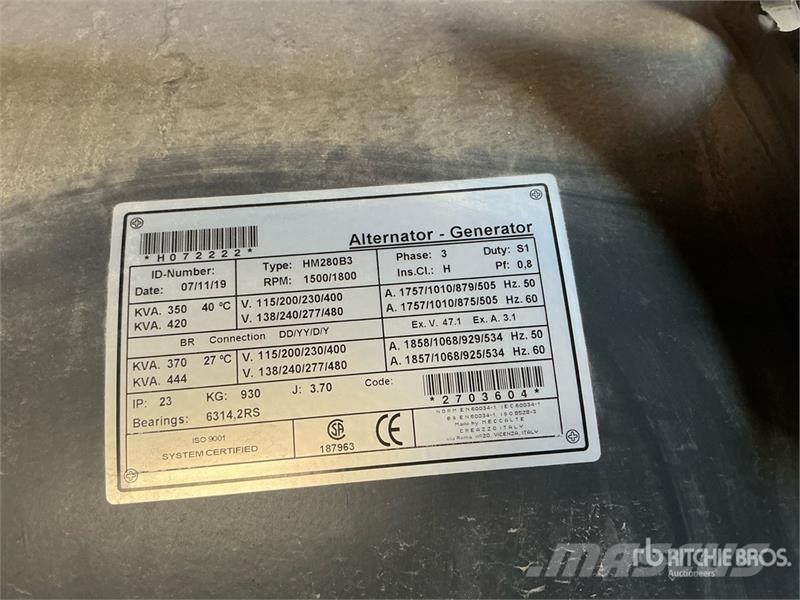 JCB G400QX 350 kVA Skid-Mounted Generator Set Diiselgeneraatorid