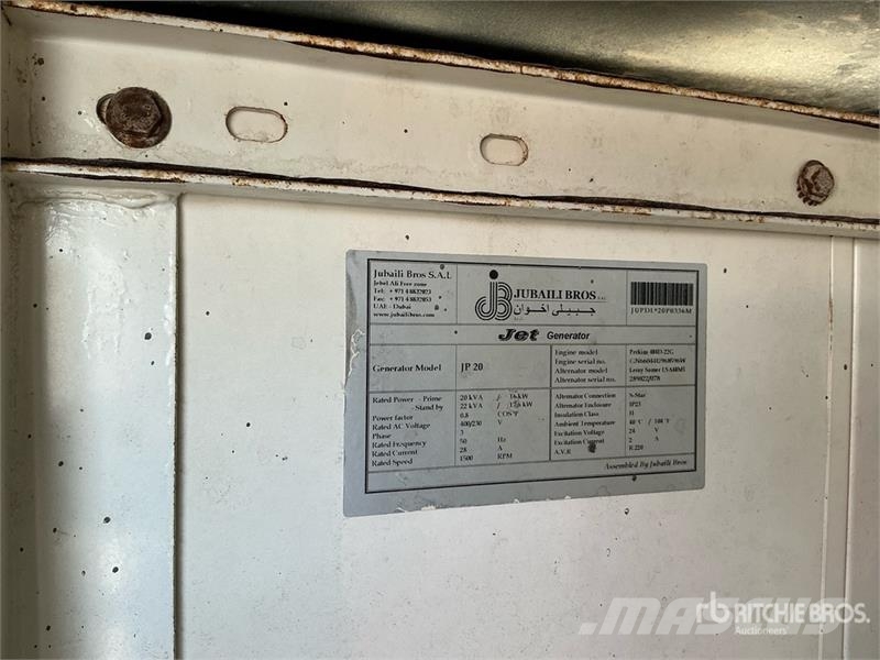 Jet JP20 20 kVA Skid-Mounted Generator Set Diesel generatoren
