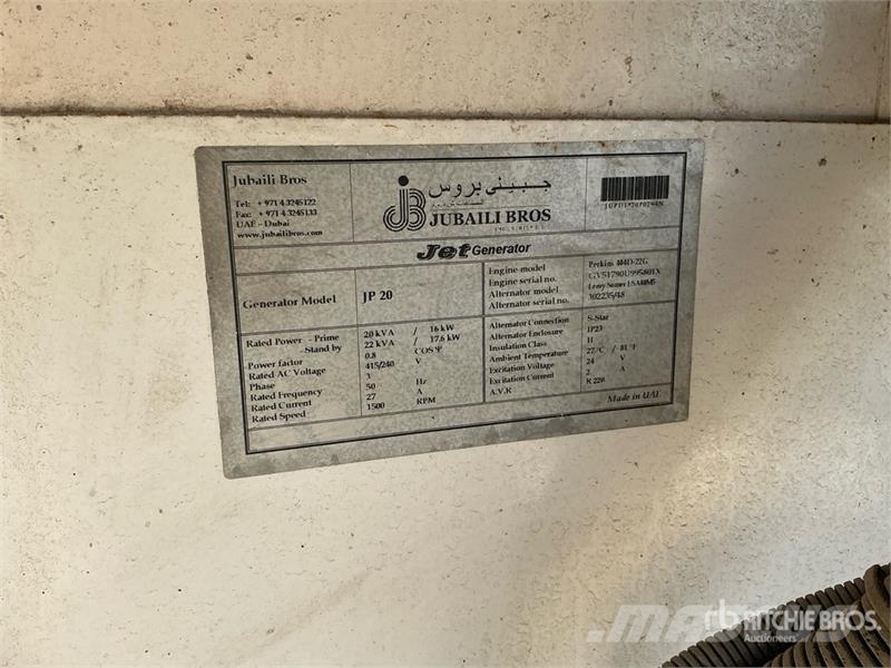 Jet JP20 20 kVA Skid-Mounted Generator Set Diesel generatoren