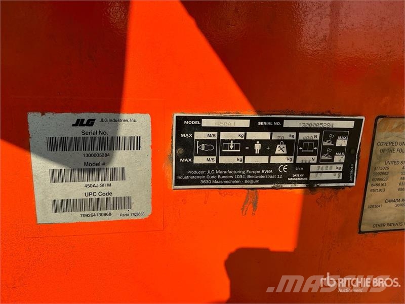 JLG 450AJ 2WD Diesel Articulating Boom Lift رافعات سلة مفصلية