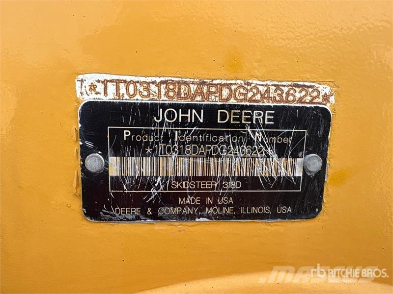 John Deere 318D Lietoti riteņu kompaktiekrāvēji
