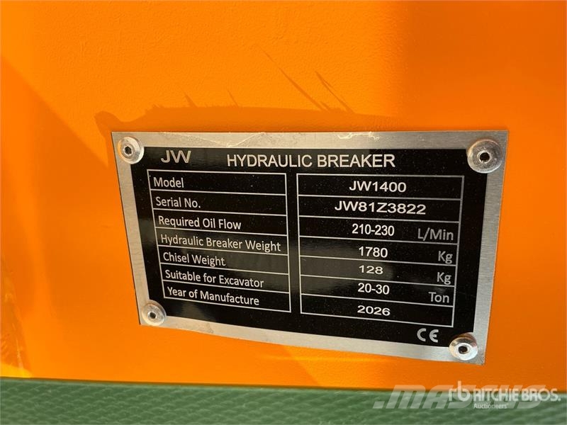  JW 1400 Hydraulic Breaker - Fits 20 - 30 ton excav مطارق / كسارات