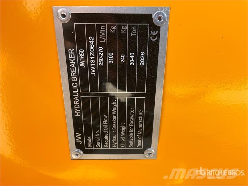  JW 1650 Hydraulic Breaker - Fits 30 - 40 ton excav مطارق / كسارات