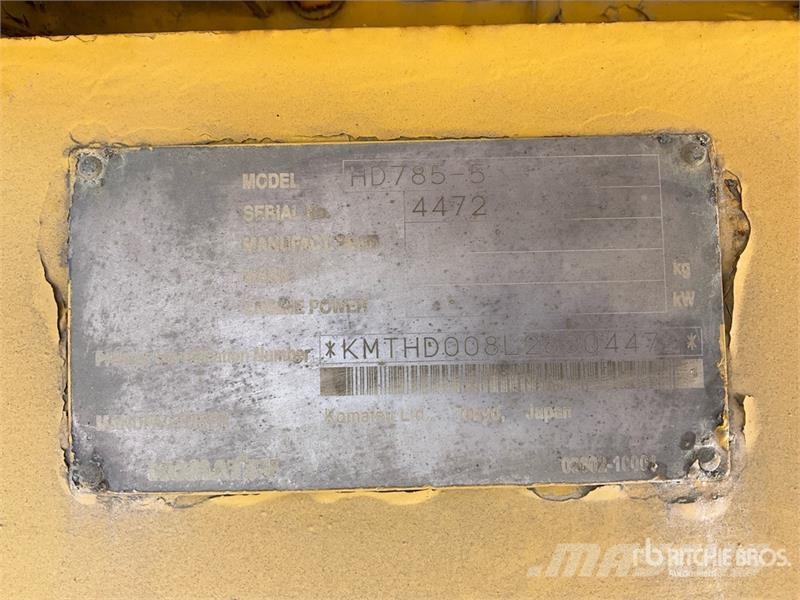 Komatsu HD785-5 Belden kirma kaya kamyonu