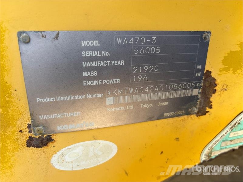 Komatsu WA470-3 Wheel Loader Rataslaadurid