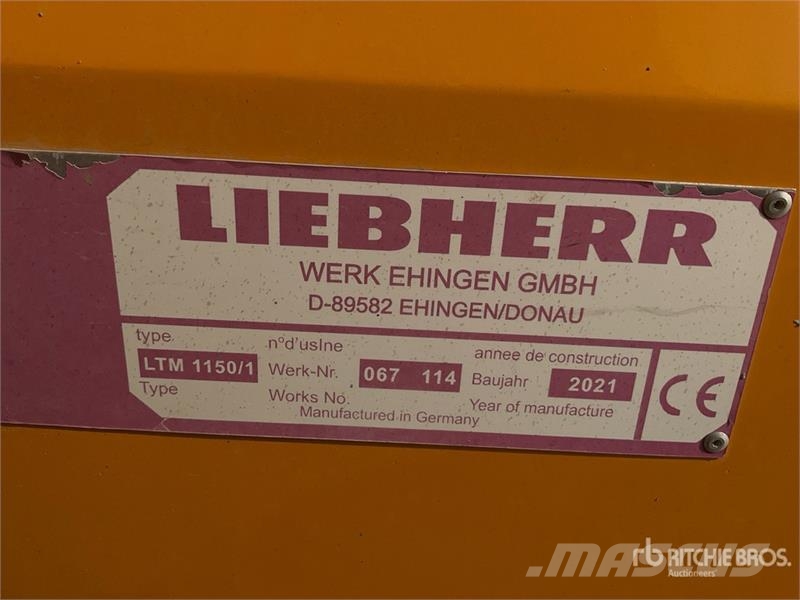 Liebherr LTM1150-1 150 ton 10x8x8 All Terrain Crane رافعات صالحة لكل أنواع الطرق