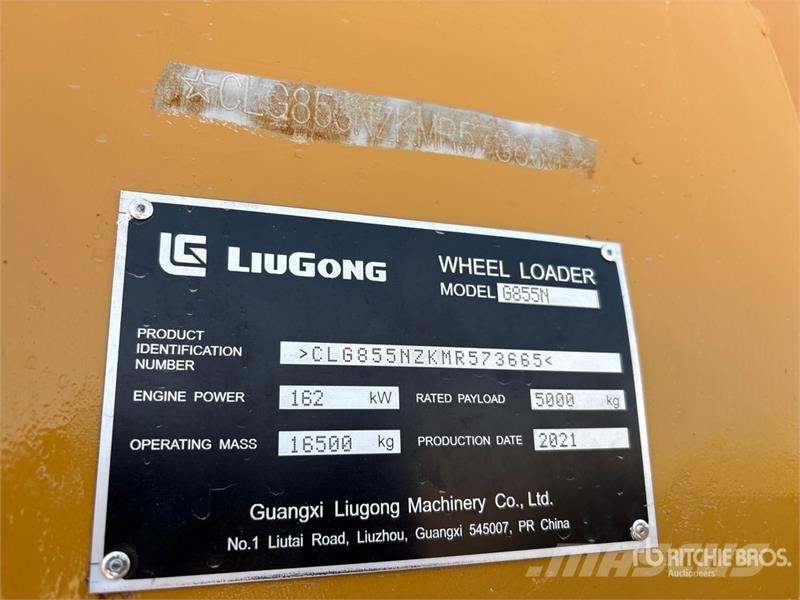 LiuGong G855N Wheel Loader لوادر بعجل