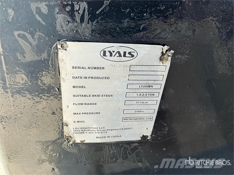 Lylas LY2500N Skid Steer Auger (Unused) Bor
