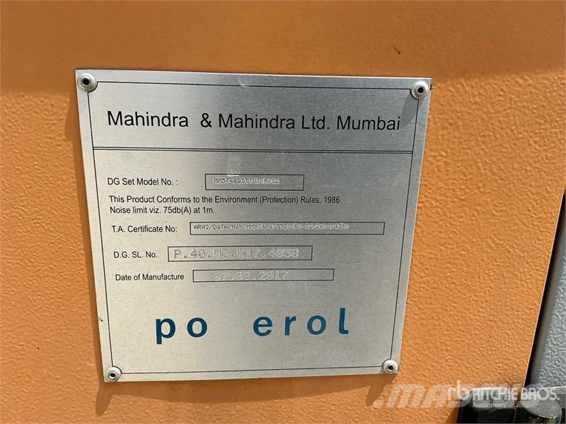 Mahindra Powerol 40 kVA Skid-Mounted Generator Set (Inopera Дизельні генератори