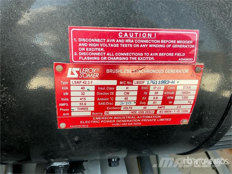 Mahindra Powerol 40 kVA Skid-Mounted Generator Set (Inopera Дизельні генератори