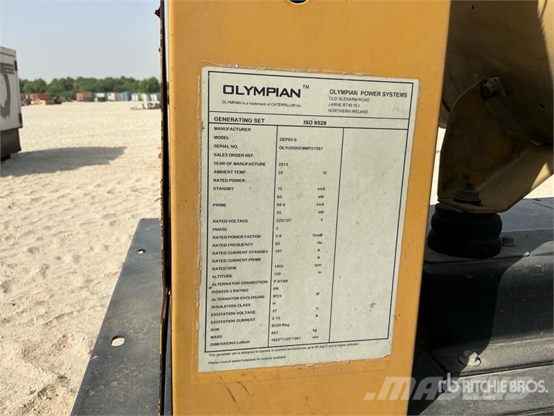 Olympian GEP65-9 75 kVA Skid-Mounted Generator Set Diesel Generators