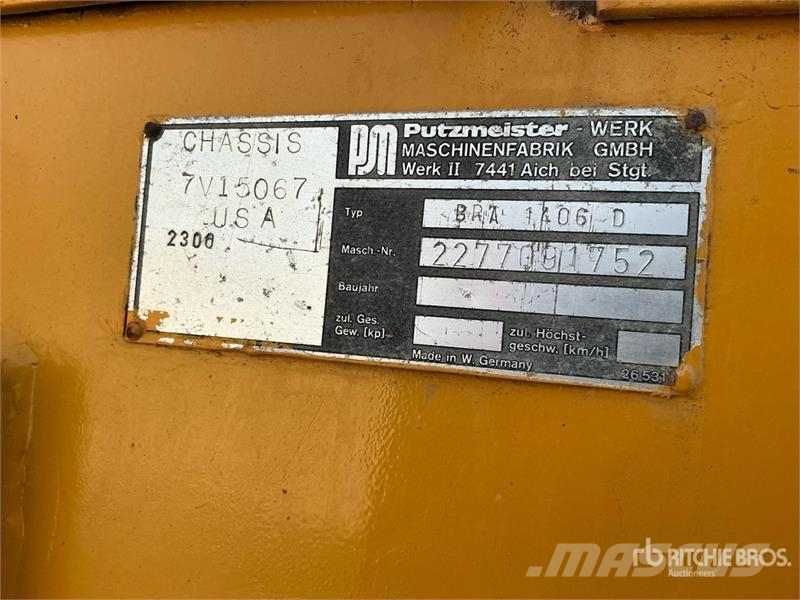 Putzmeister BRA1406D Portable Concrete Pump 混凝土输送泵|布料机