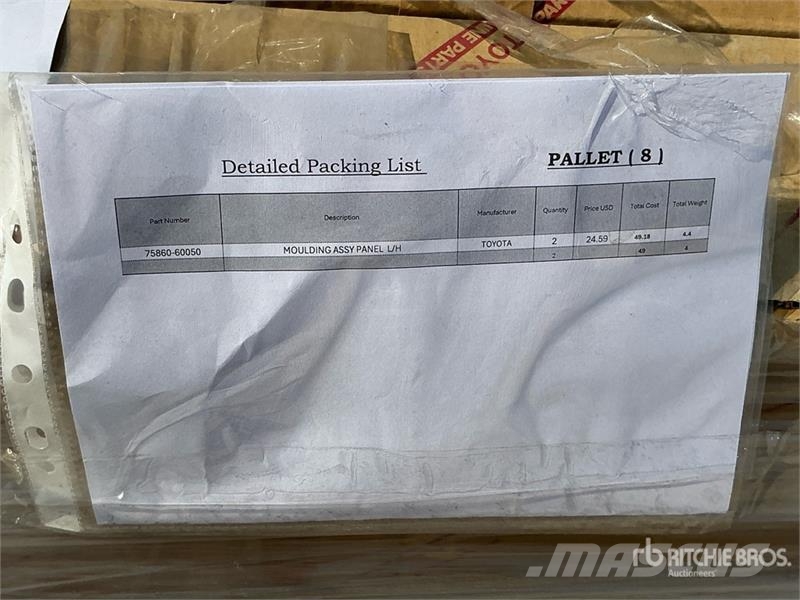  Quantity of (2) Spare Parts (Unused) - Fits Toyota مكونات أخرى