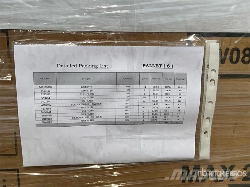  Quantity of Hifi Air, Fuel & Oil Filters (Unused) مكونات أخرى