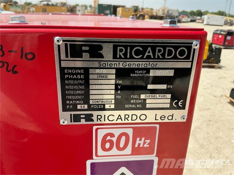 Ricardo R75 75 kVA Skid-Mounted Generator Set (Unused) مولدات ديزل