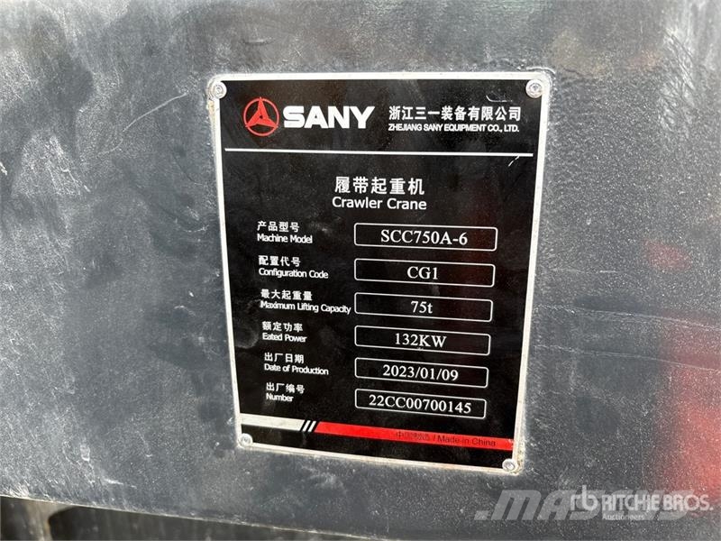 Sany SCC550C 55 ton Lattice-Boom Crawler Crane Grue sur chenilles