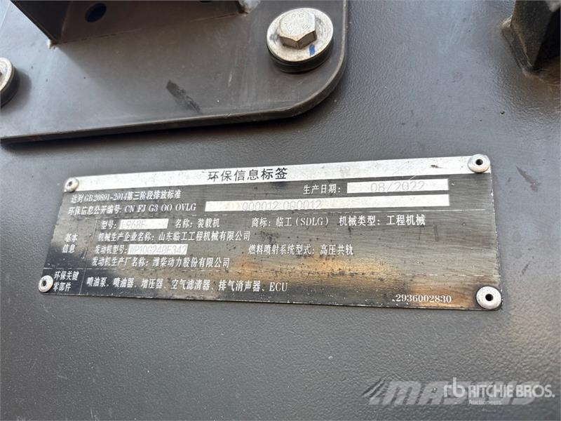 SDLG L968F Wheel Loader Chargeuse sur pneus