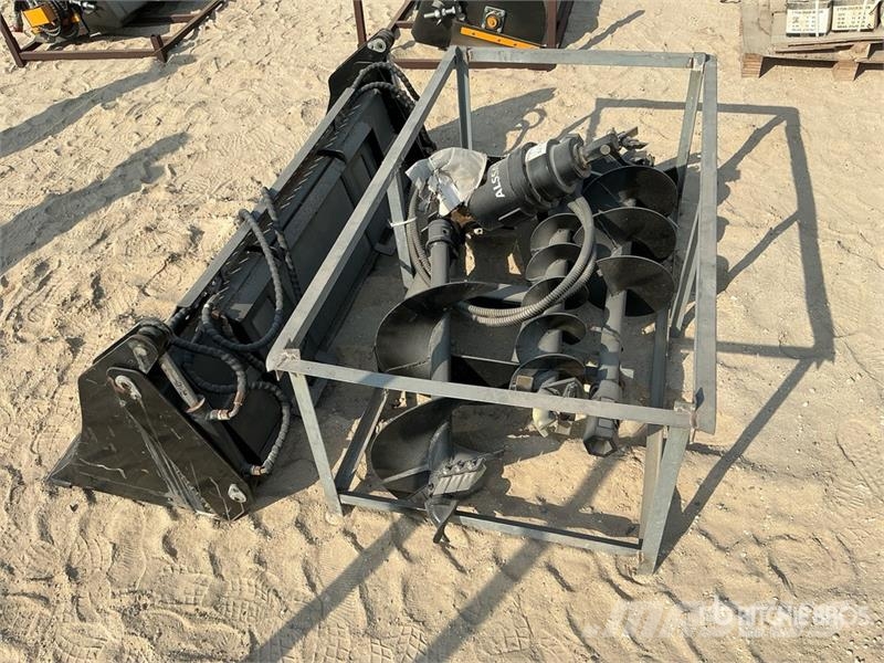 Skid Steer Auger w/ 3 Bits & 1830 mm Steer Bucket Bakken