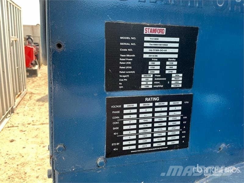 Stamford TM1900 1725 kVA Skid-Mounted Generator Set مولدات ديزل