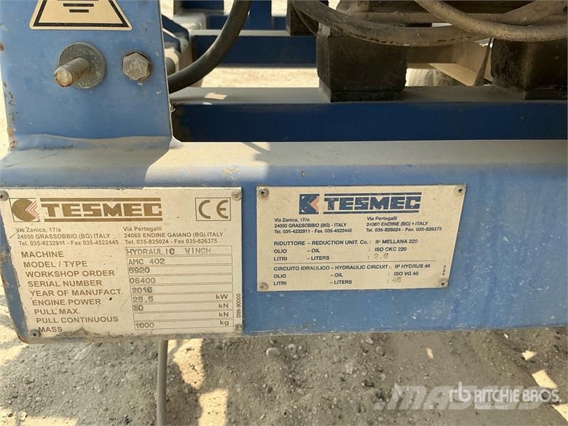 Tesmec AMC 402 1000 Kg Portable Hydraulic Winch معدات البناء - غير ذلك
