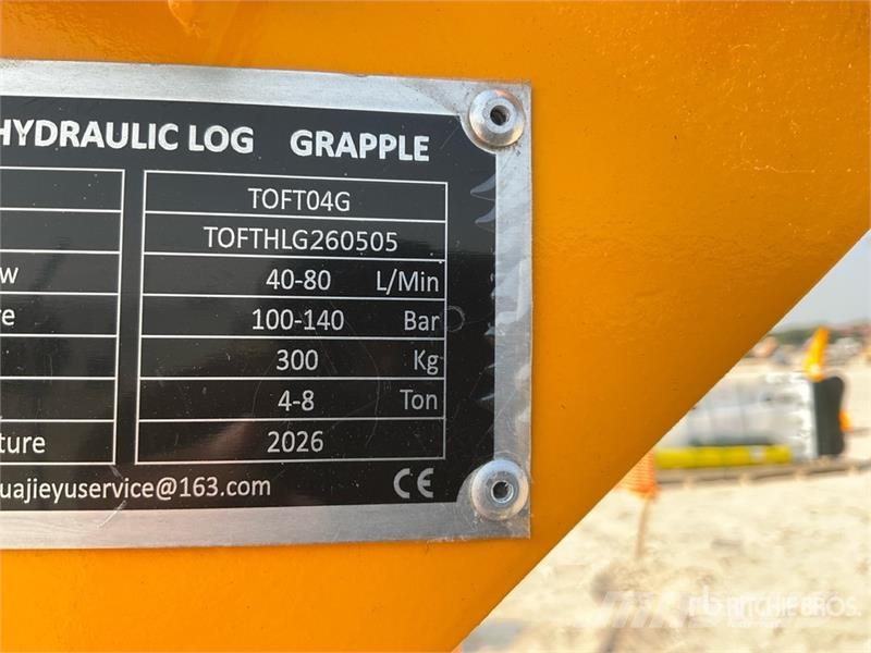  TOFT 04G Rotating Excavator Grapple - Fits 4 - 8 t خطاطيف