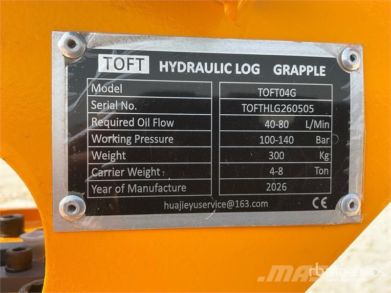  TOFT 04G Rotating Excavator Grapple - Fits 4 - 8 t خطاطيف