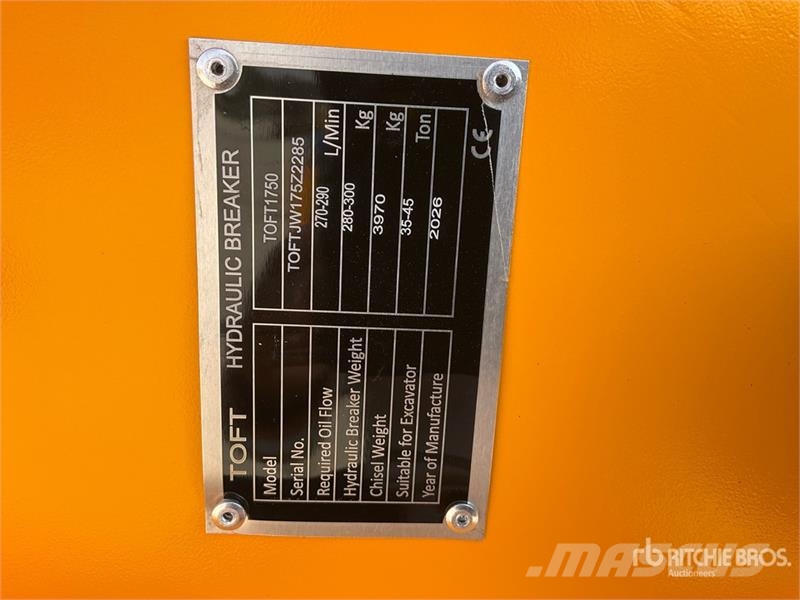  TOFT 1750 Hydraulic Breaker - Fits 35 -45 ton Exca مطارق / كسارات