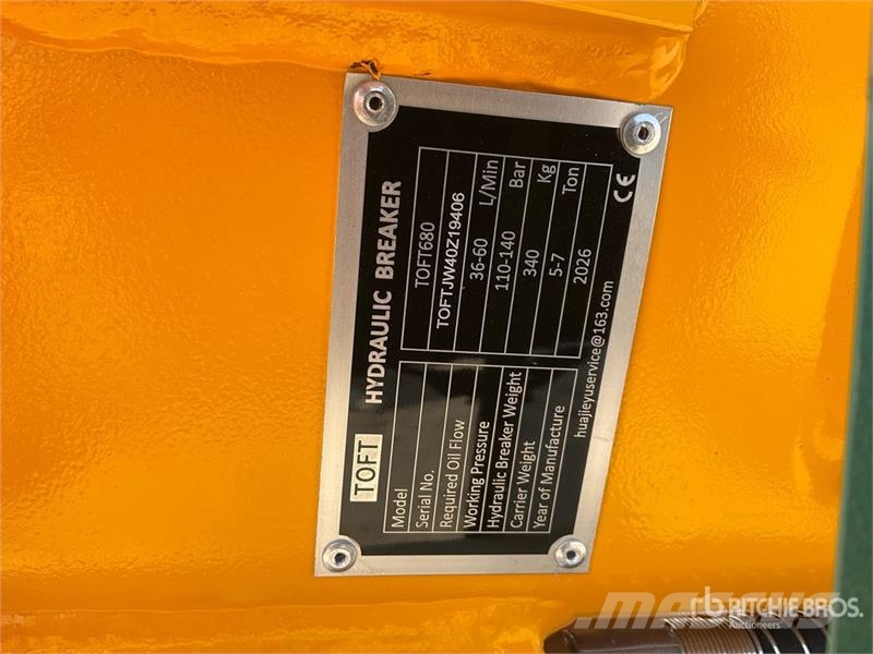  TOFT 680 Hydraulic Breaker - Fits 5 - 7 ton excava مطارق / كسارات