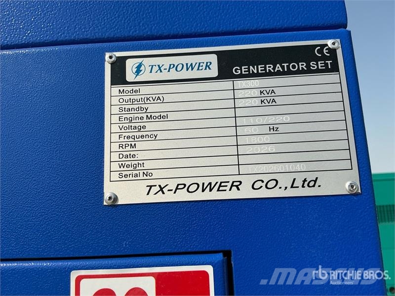 TX-Power TX300 220 kVA Skid-Mounted Generator Set Dīzeļģeneratori