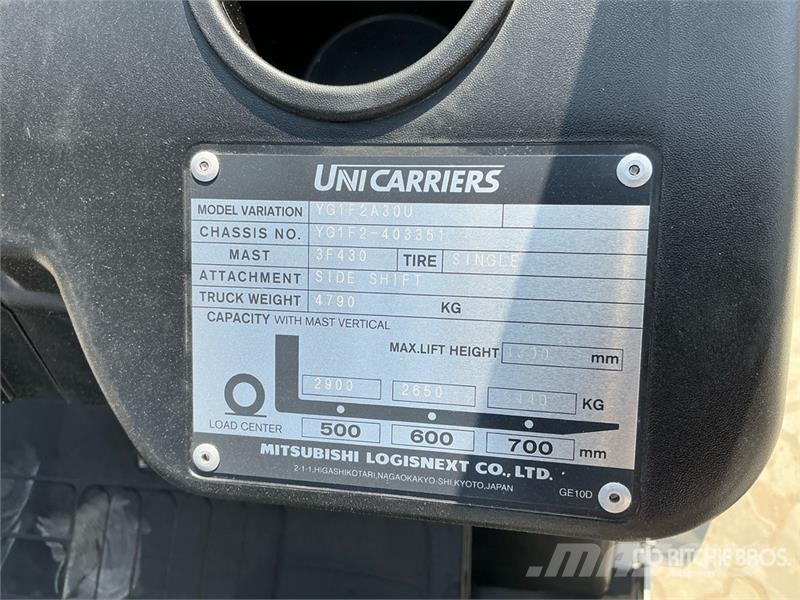 UniCarriers YG1F2A30U 3 Ton Diesel Forklift (Unused) Gaffeltrucker - Annet
