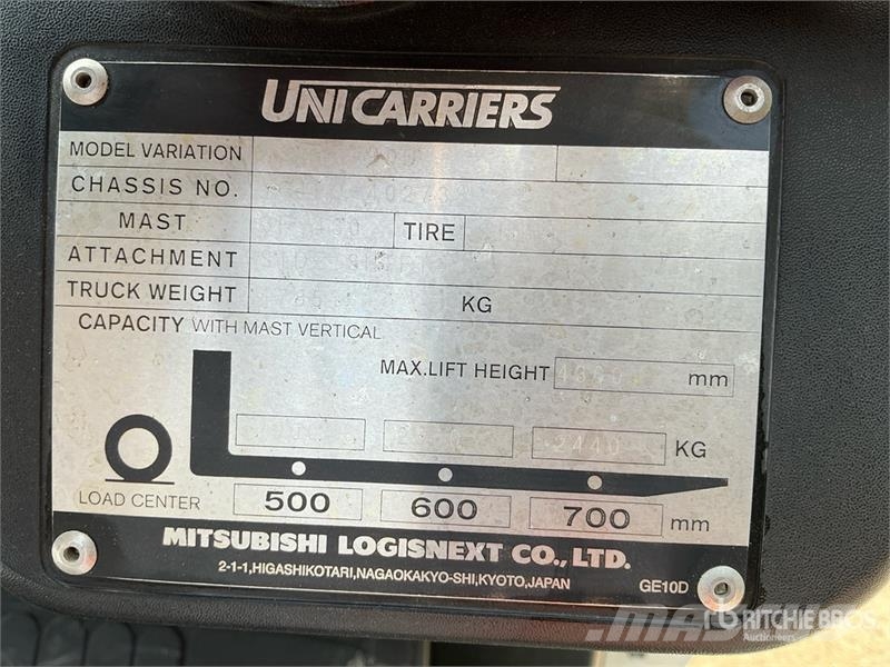 UniCarriers YG1F2A30U 3 ton Forklift (Unused) Інше