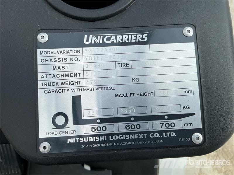 UniCarriers YG1F2A30U 3 ton Forklift (Unused) شاحنات ذات رافعات شوكية - أخرى