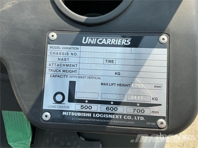 UniCarriers YG1F2A30U 3 ton Forklift (Unused) Інше