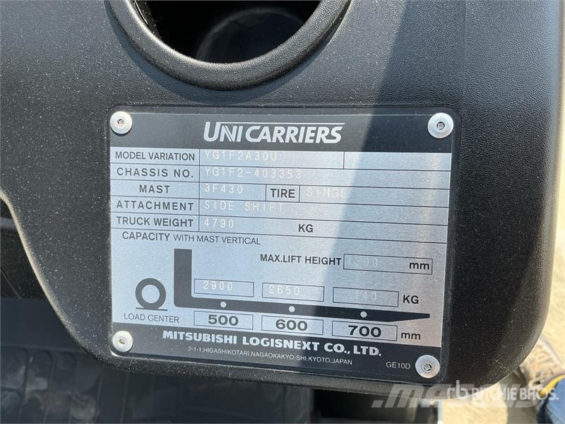 UniCarriers YG1F2A30U 3 Ton Diesel Forklift (Unused) Gaffeltrucker - Annet