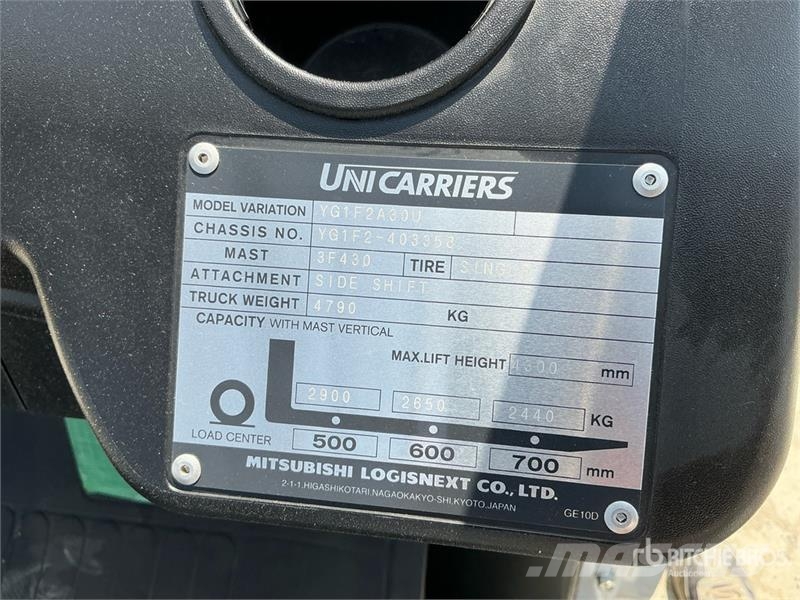 UniCarriers YG1F2A30U 3 Ton Diesel Forklift (Unused) Gaffeltrucker - Annet