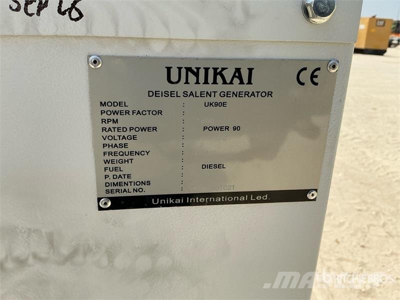  Unikai UK90E 90 kVA Skid-Mounted Generator Set (Un مولدات ديزل
