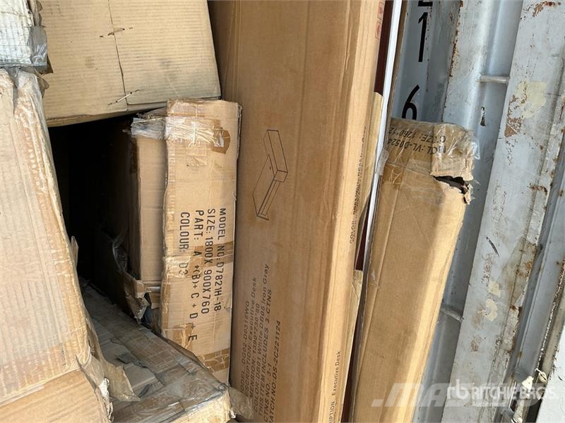  Unused Furniture w/ 2007 20 Ft Storage Container Storage containers