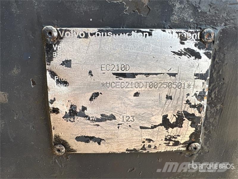 Volvo EC210D Tracked Excavator Kāpurķēžu ekskavatori