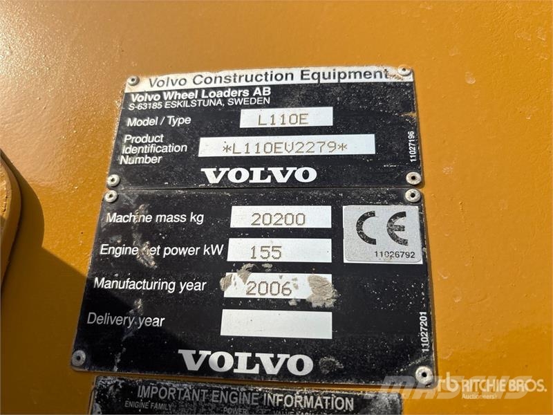 Volvo L110E Cargadoras sobre ruedas