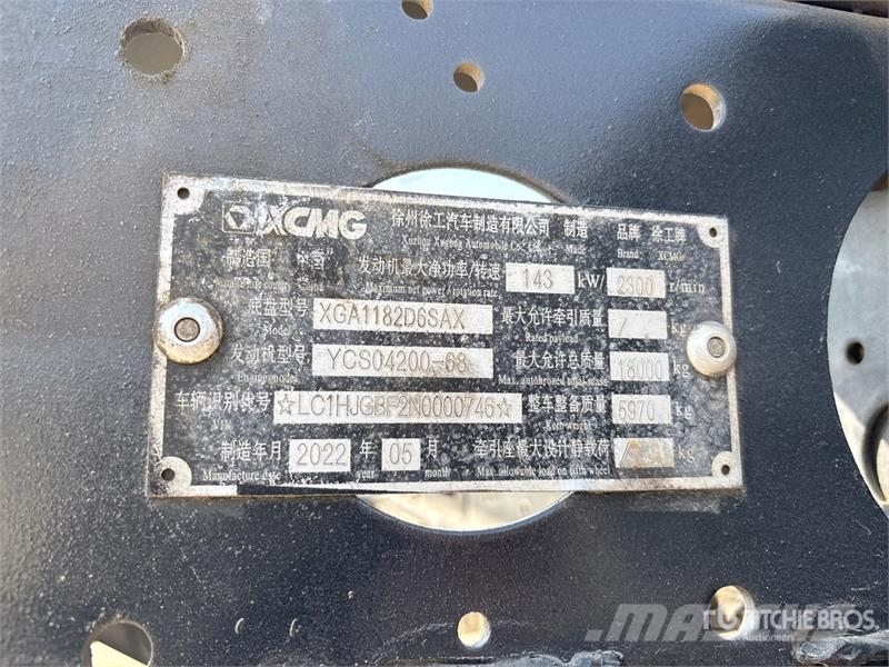 XCMG XGA1182D6SAX Cab and Chassis Kabinen