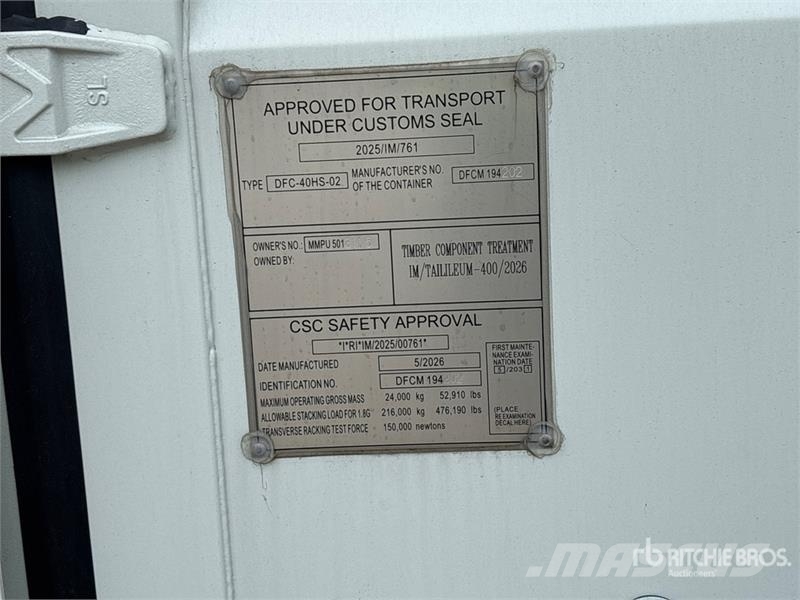 40 ft High Cube Multi-Door Storage Container Varastokontit