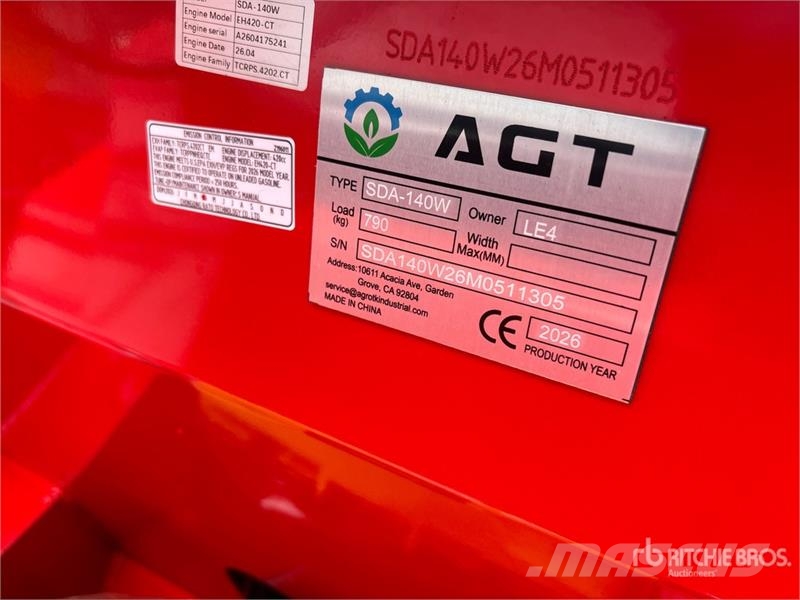 AGT SDA-140W Mini Wheel Loader (Unused) Hjullastere