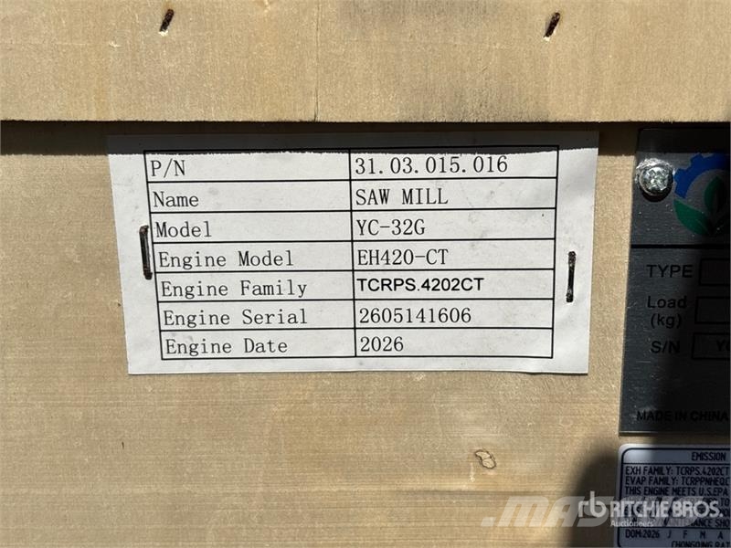 AGT YC-32G Portable Sawmill (Unused) Pilane