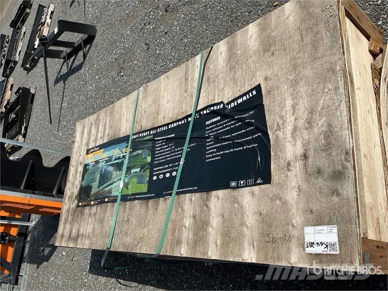 Arteer QB-WG-2020 20 ft x 20 ft All-Steel Carport (Unused Steel frame buildings