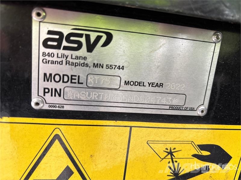 ASV RT75 Compact Track Loader Kompaktlader