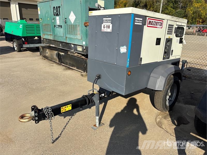 Atlas Copco QAS 25 ID FT4 20 kW Mobile Generator Set Dīzeļģeneratori