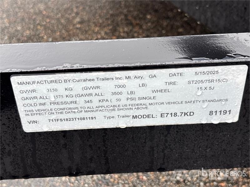 Barrett 5000 lb 18 ft T/A Equipment Trailer Prikolice za prevoz vozil