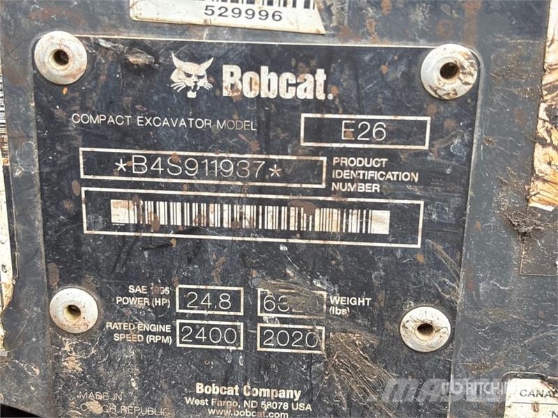 Bobcat E26 Mini excavators < 7t